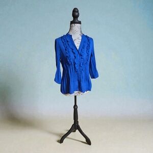 NY Collection Royal‎ Blue Blouse